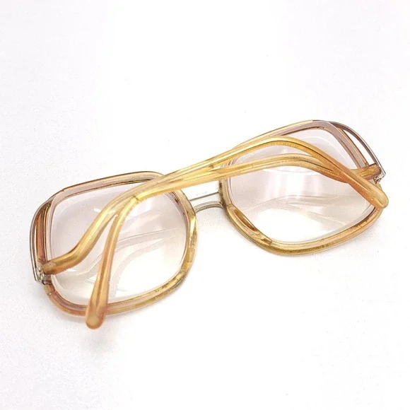 Vintage Drop Frame Glasses Gold Eyeglasses Mod 870 B Frames Only 52-18-140